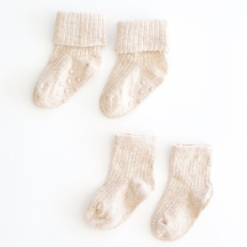 Шкарпетки MagBaby Couple, 12-18 міс, 2 шт бежеві