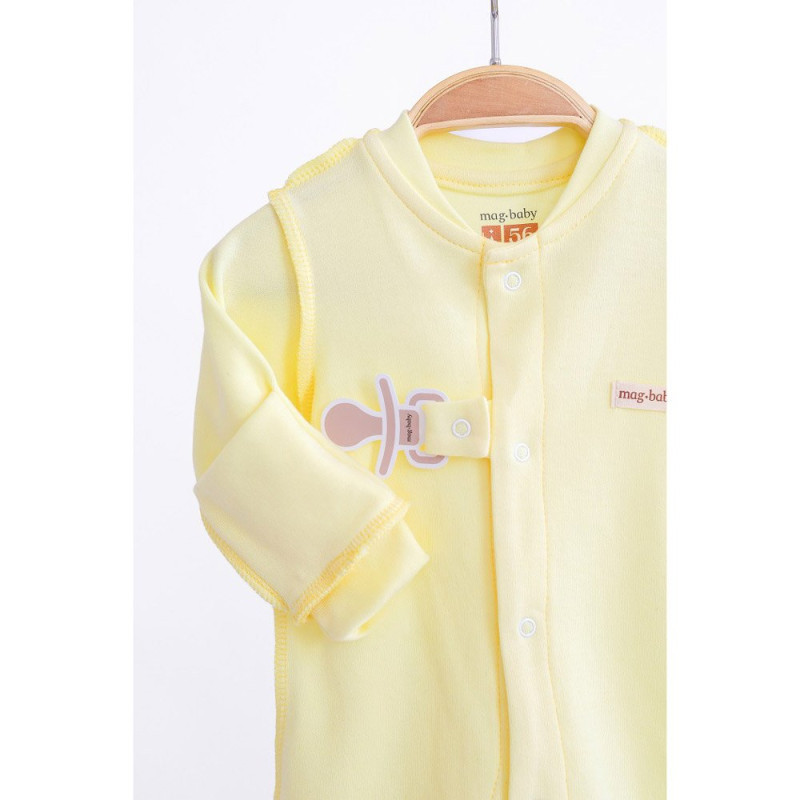 Чоловічки MagBaby Комплект Abel, 56 розмір, 0-1 міс молочний та жовтий