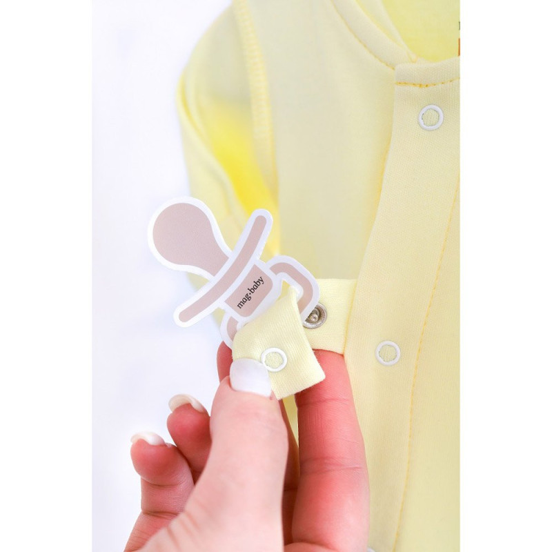 Чоловічки MagBaby Комплект Abel, 62 розмір, 0-3 міс молочний та жовтий