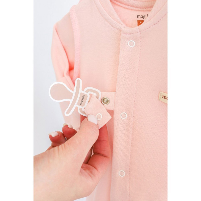 Чоловічки MagBaby Комплект Abel, 62 розмір, 0-3 міс молочний та світло-рожевий