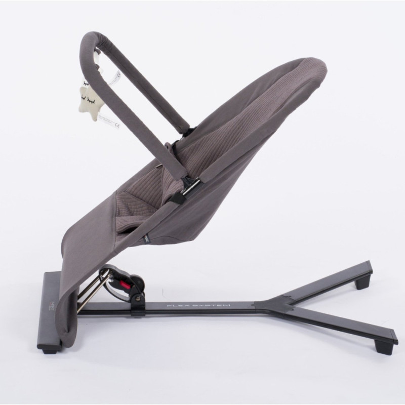 Шезлонг MAST SWISS Flex Bouncer Заколисувальний з бампером Dark Grey