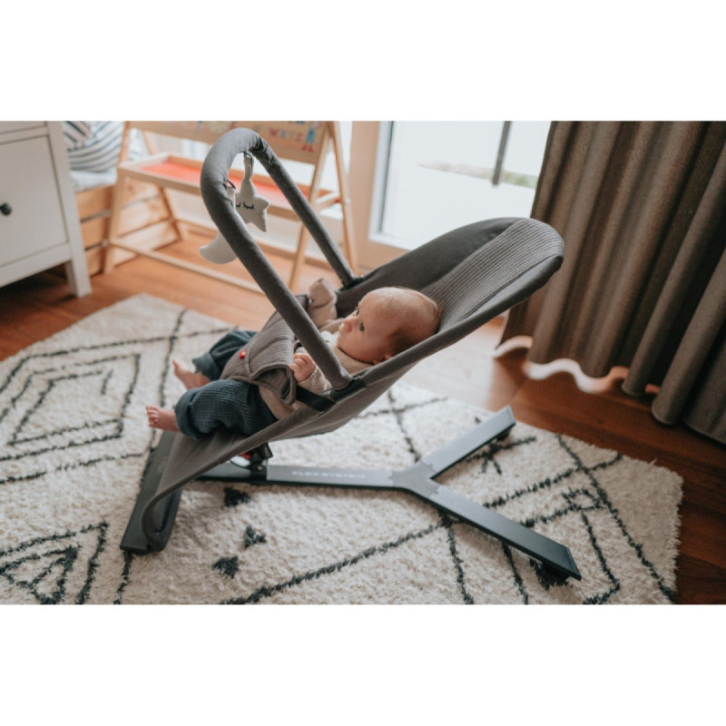 Шезлонг MAST SWISS Flex Bouncer Заколисувальний з бампером Dark Grey