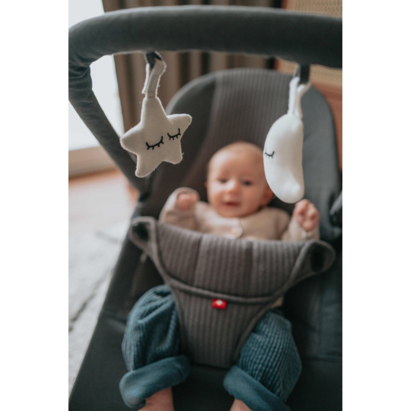 Шезлонг MAST SWISS Flex Bouncer Заколисувальний з бампером Dark Grey