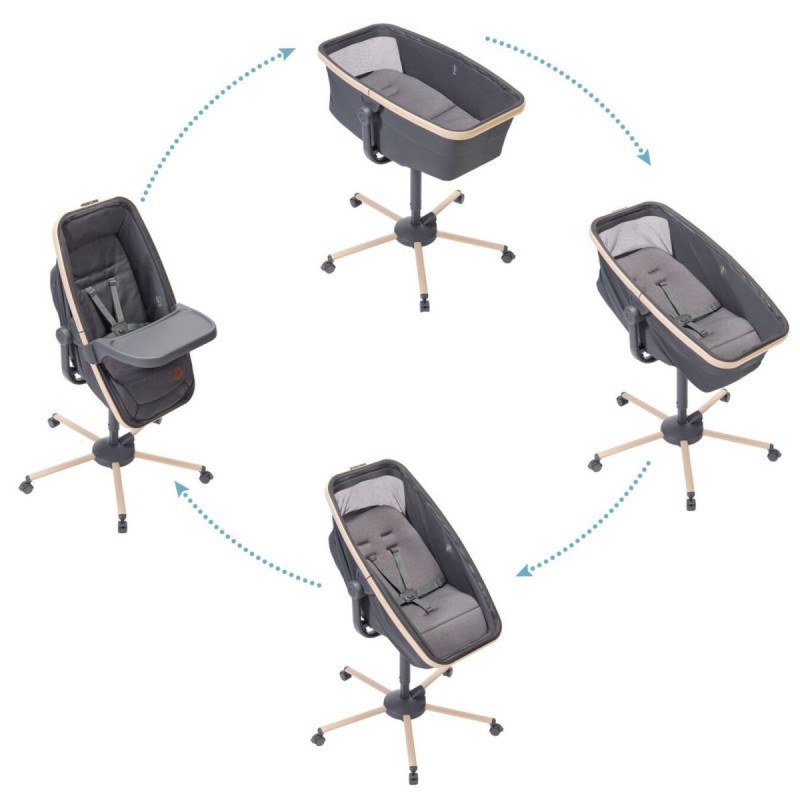 Ліжечко Maxi-Cosi Крісло 3 В 1 Alba Beyond Graphite
