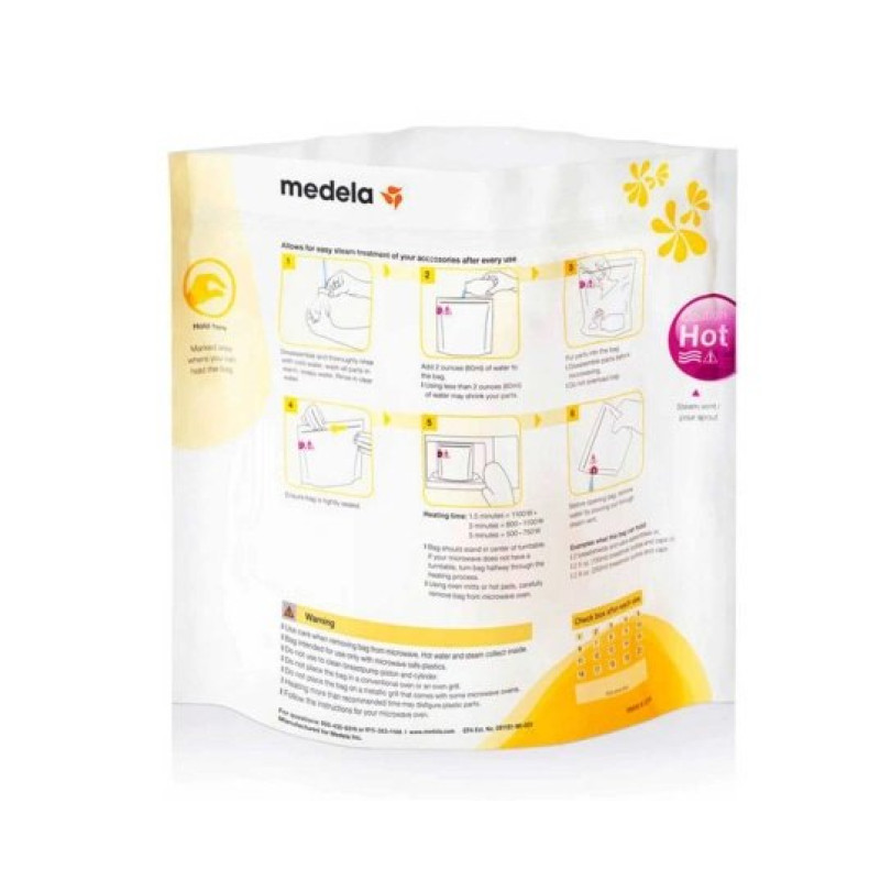 Пакети Medela для парової стерилізації в мікрохвильовій печі Quick Clean Microwave Bags 5 шт.