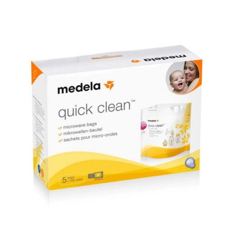 Пакети Medela для парової стерилізації в мікрохвильовій печі Quick Clean Microwave Bags 5 шт.