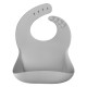 Слинявчик MinikOiOi Нагрудник силіконовий 100% BASICS Powder Grey