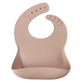 Слинявчик MinikOiOi Нагрудник силіконовий 100% BASICS Beige