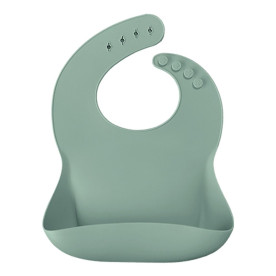 Слинявчик MinikOiOi Нагрудник силіконовий 100% BASICS River Green
