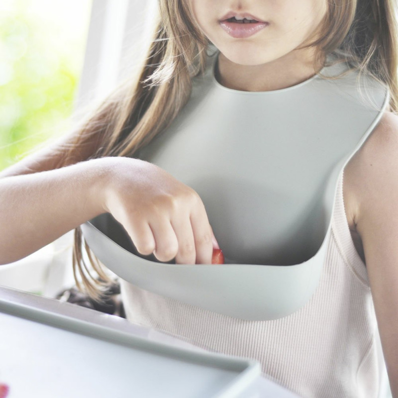 Слинявчик MinikOiOi Нагрудник силіконовий 100% BASICS River Green