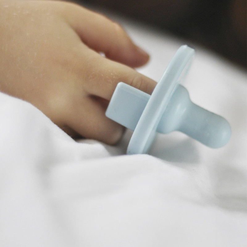 Пустушка MinikOiOi силіконова 100% BASICS Аqua Green / Velvet Ros 2шт