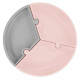 Тарілка MinikOiOi Секційна на присосці силіконова Puzzle Pinky Pink / Powder Grey