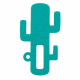 Пустушка MinikOiOi Прорізувач для зубів силіконовий Cactus - Aqua Green