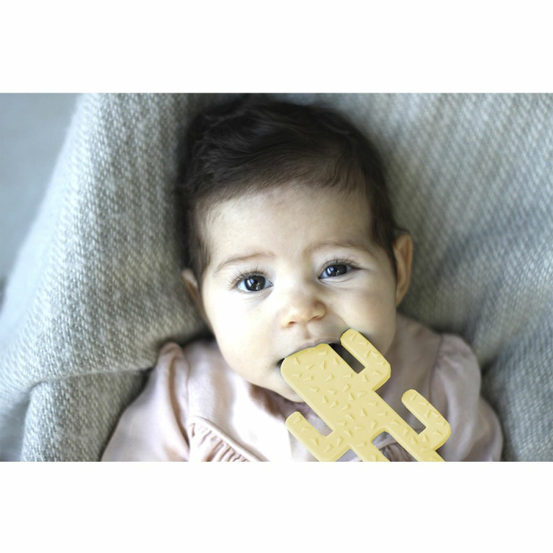 Пустушка MinikOiOi Прорізувач для зубів силіконовий Cactus - Mellow Yellow