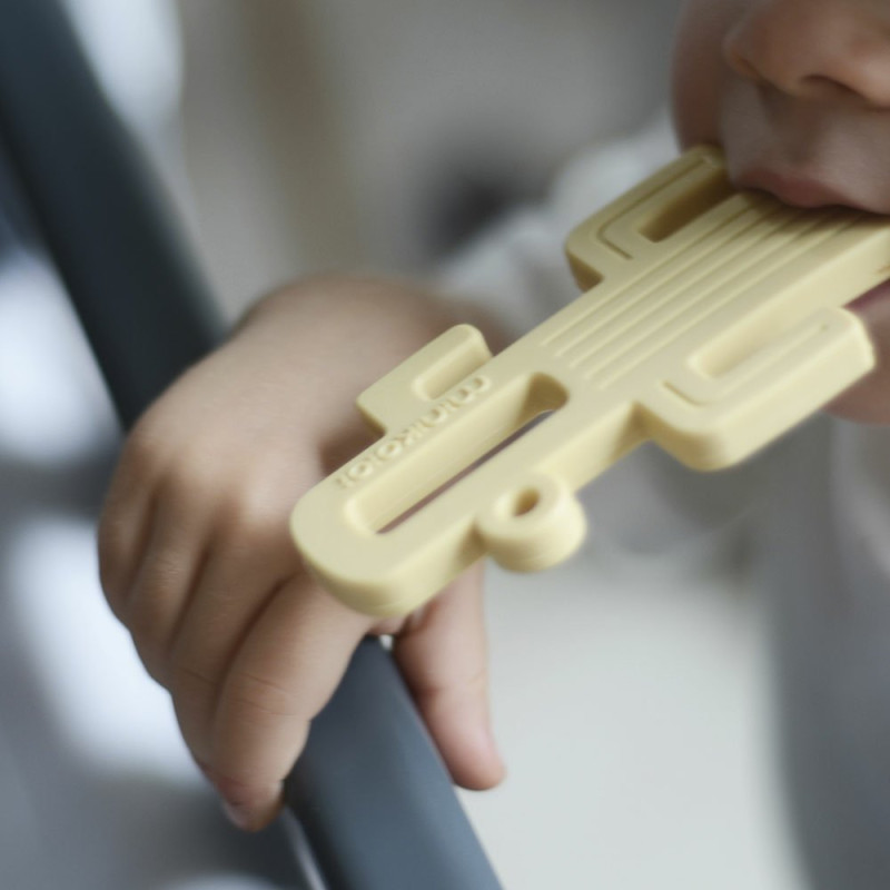 Пустушка MinikOiOi Прорізувач для зубів силіконовий Cactus - Mellow Yellow