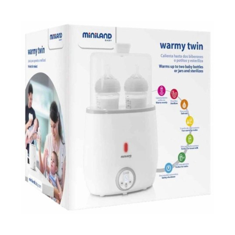 Підігрівач Miniland стерилізатор на 2 пляшечки WARMY TWIN