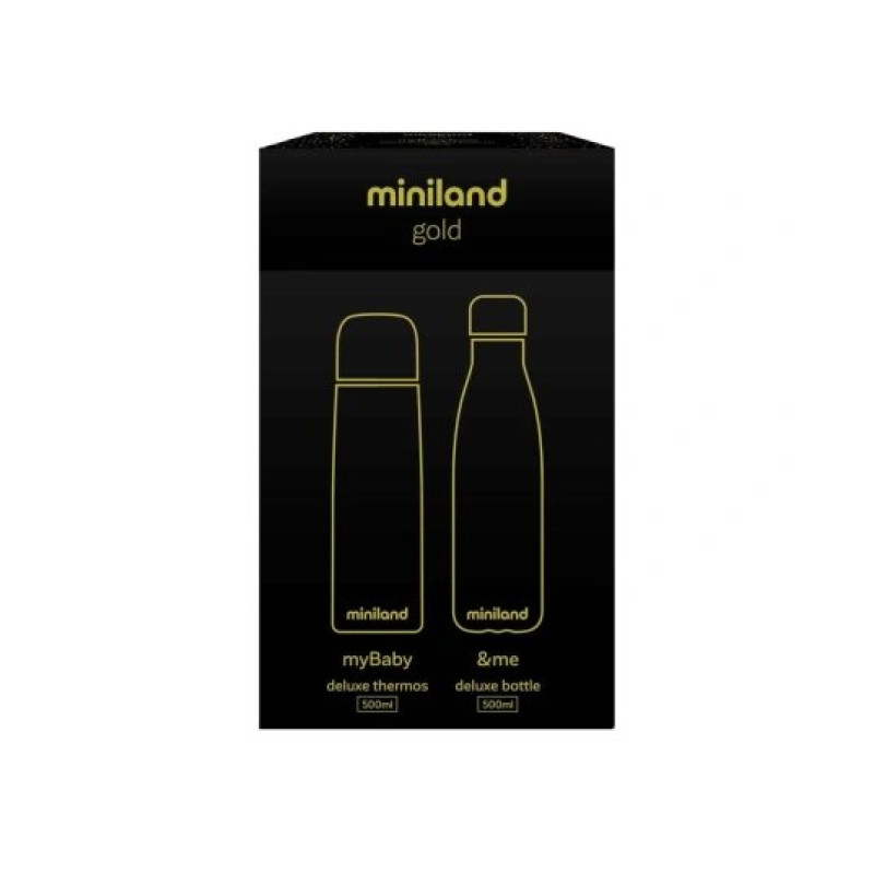 Термос Miniland Набір для рідин + термопляшка золото Mybaby&Me Gold 500ML