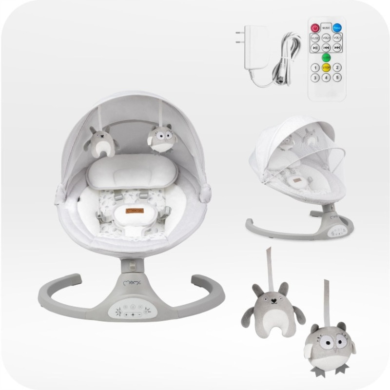 Крісло-гойдалка MoMi KENANI Light Grey
