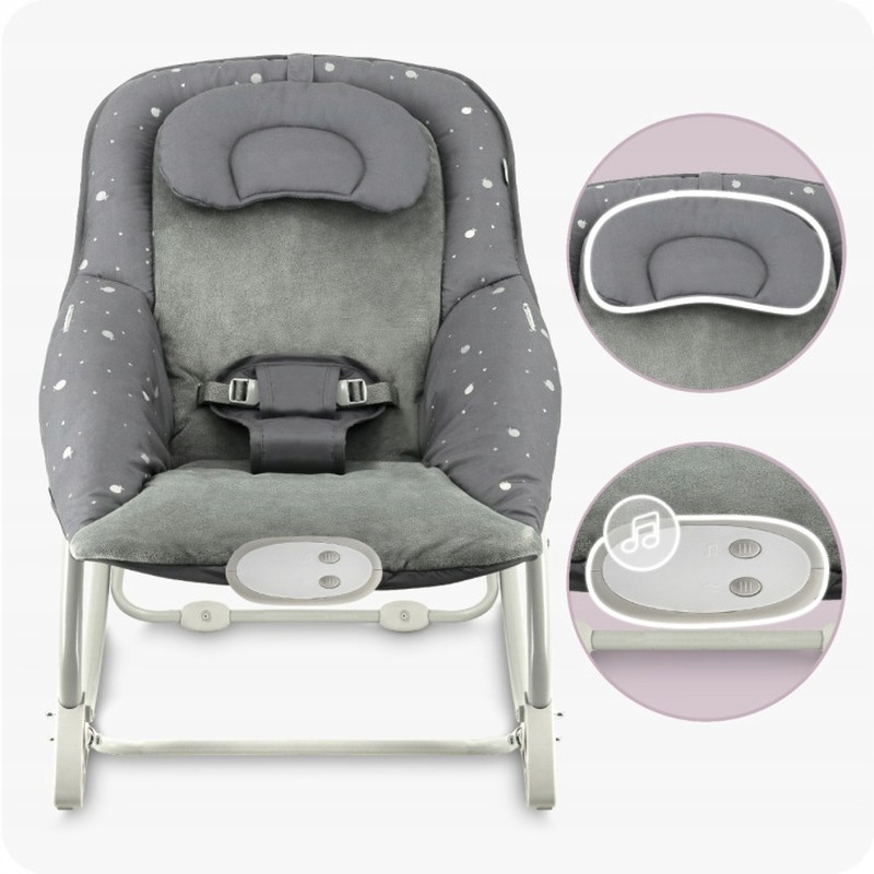 Крісло-гойдалка MoMi LAPIS Dark Grey