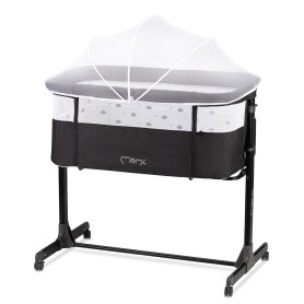Ліжечко дитяче прямокутне MoMi REVO Dark Gray