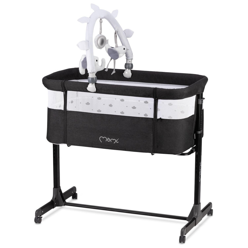 Ліжечко дитяче прямокутне MoMi REVO Dark Gray