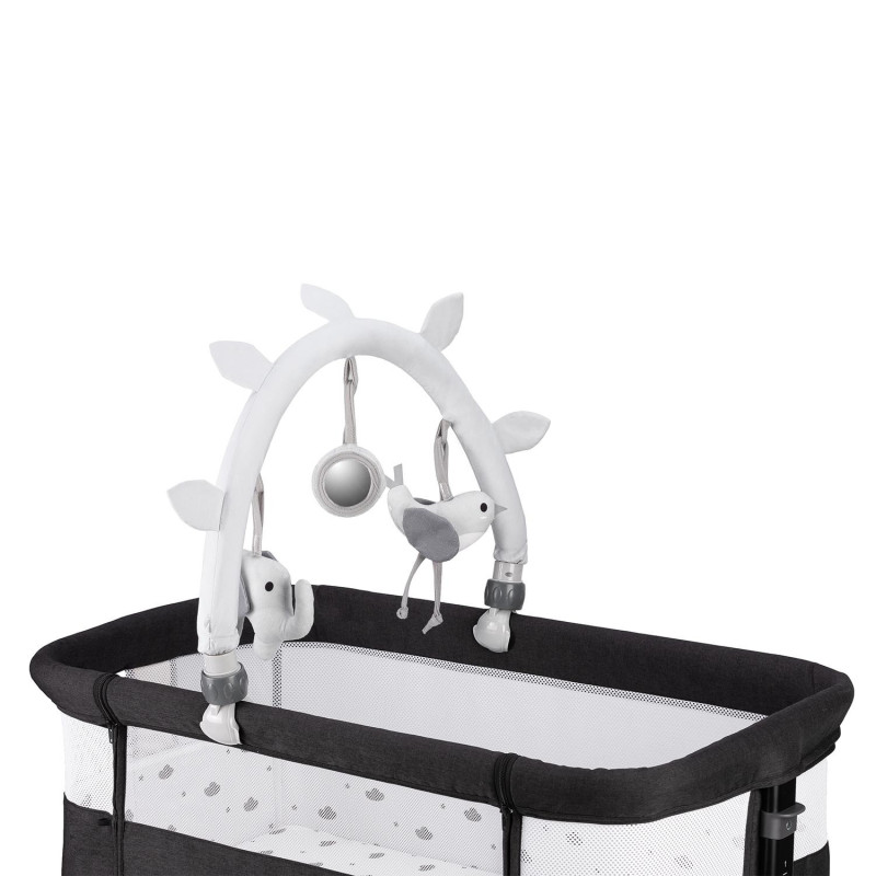 Ліжечко дитяче прямокутне MoMi REVO Dark Gray