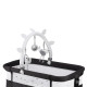 Ліжечко дитяче прямокутне MoMi REVO Dark Gray