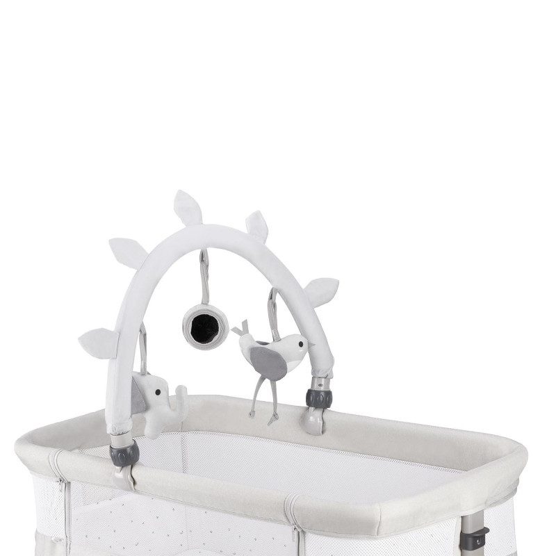 Ліжечко дитяче прямокутне MoMi REVO Light Gray