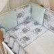 Постільна білизна Msonya Happy night Слоники м'ятний
