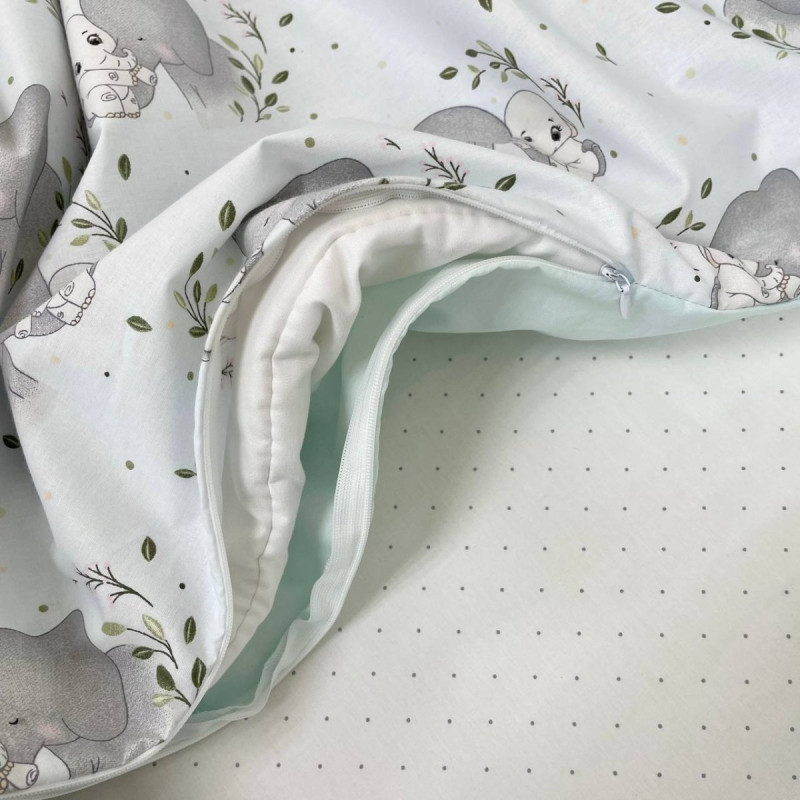 Постільна білизна Msonya Happy night Слоники м'ятний