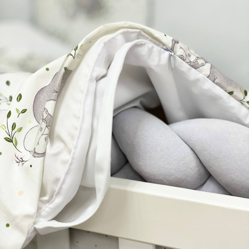 Постільна білизна Msonya Happy night Слоники білий