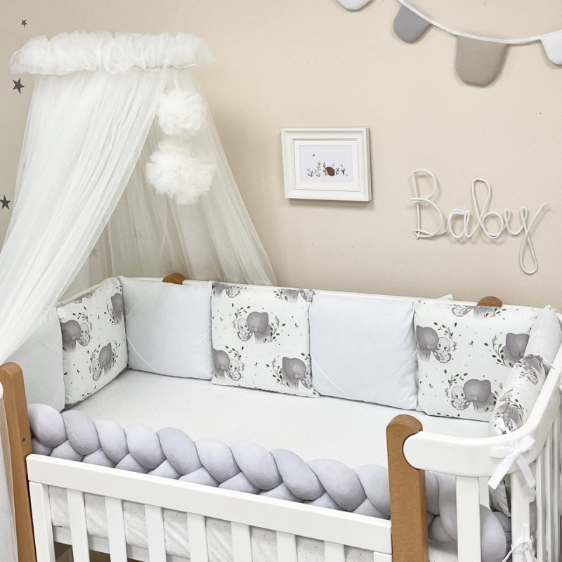 Постільна білизна Msonya Happy night Слоники білий