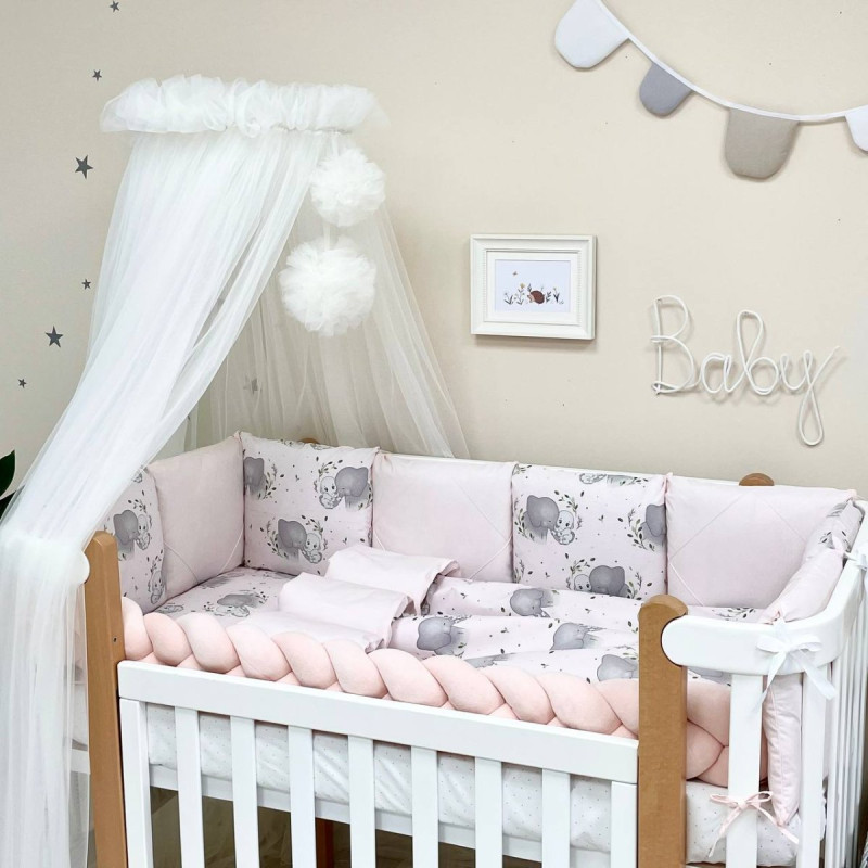 Постільна білизна Msonya Happy night Слоники рожевий