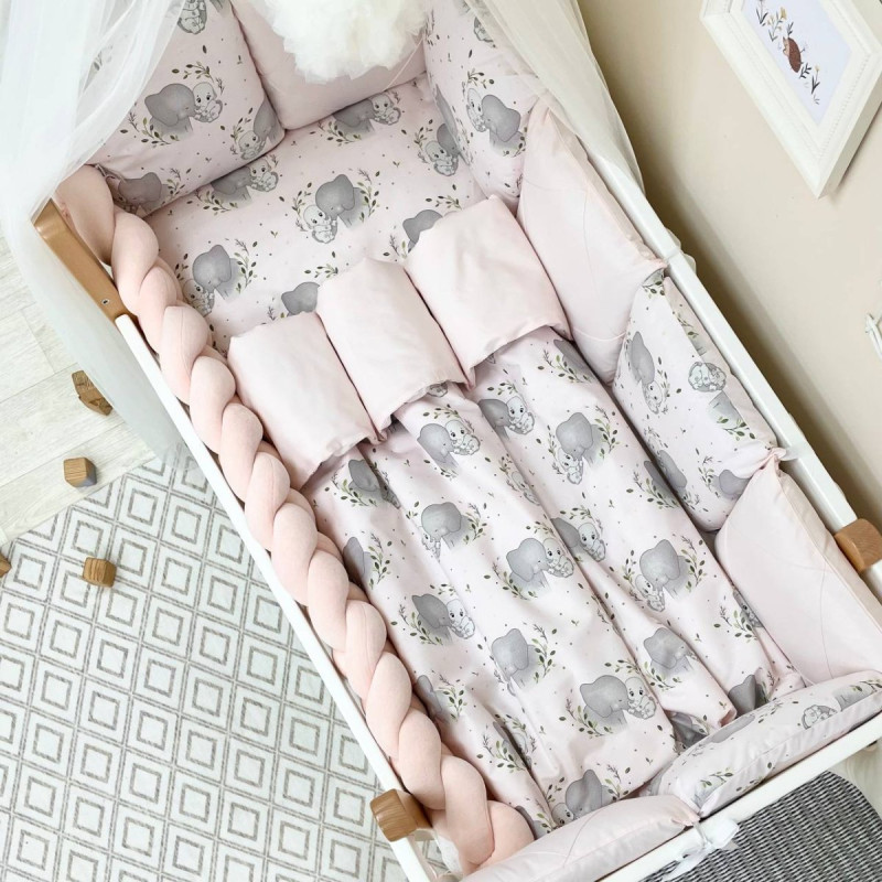 Постільна білизна Msonya Happy night Слоники рожевий