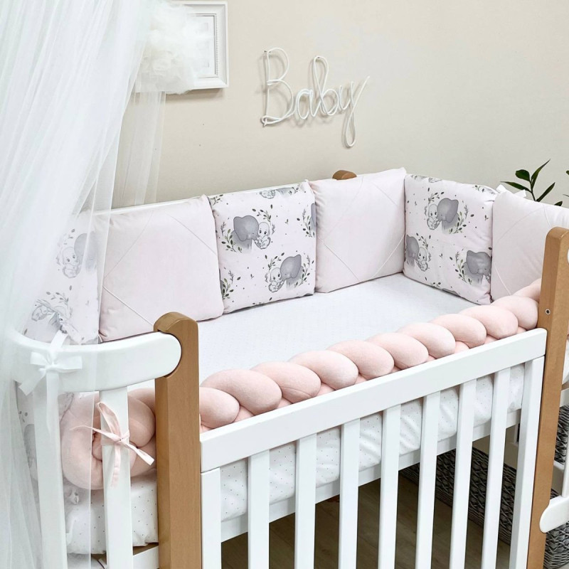 Постільна білизна Msonya Happy night Слоники рожевий