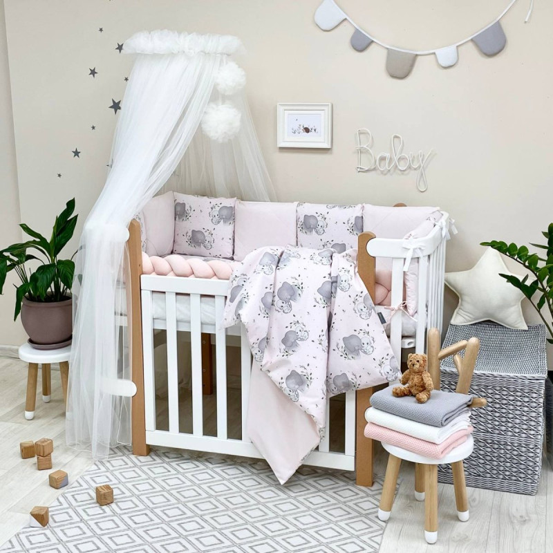 Постільна білизна Msonya Happy night Слоники рожевий