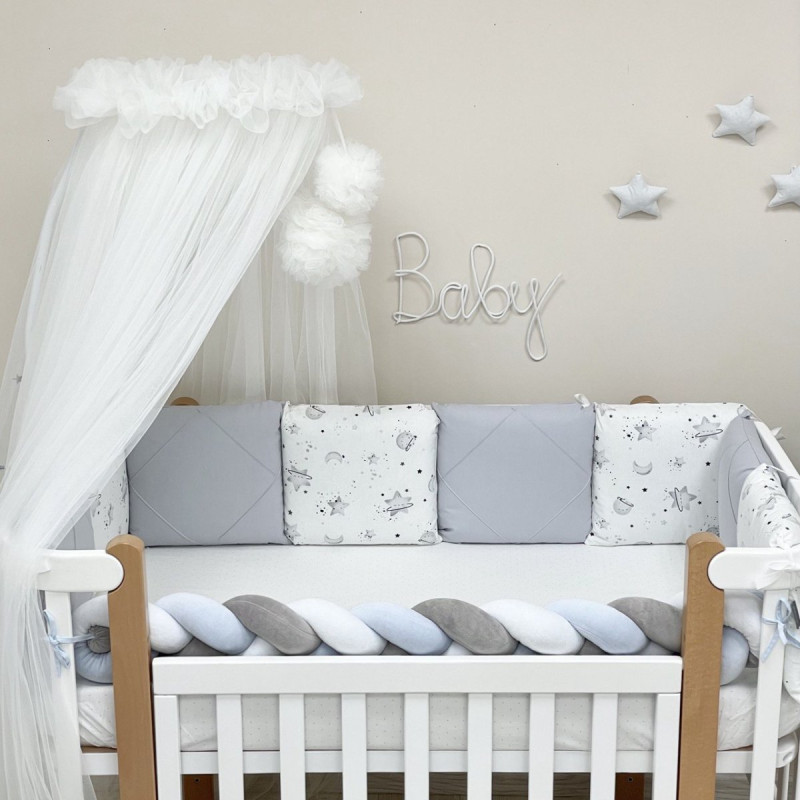 Постільна білизна Msonya Happy night Галактика сірий