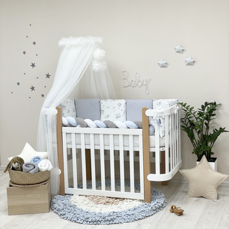 Постільна білизна Msonya Happy night Галактика сірий