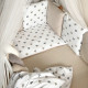Постільна білизна Msonya Happy night Сердечка сіро-бежеві