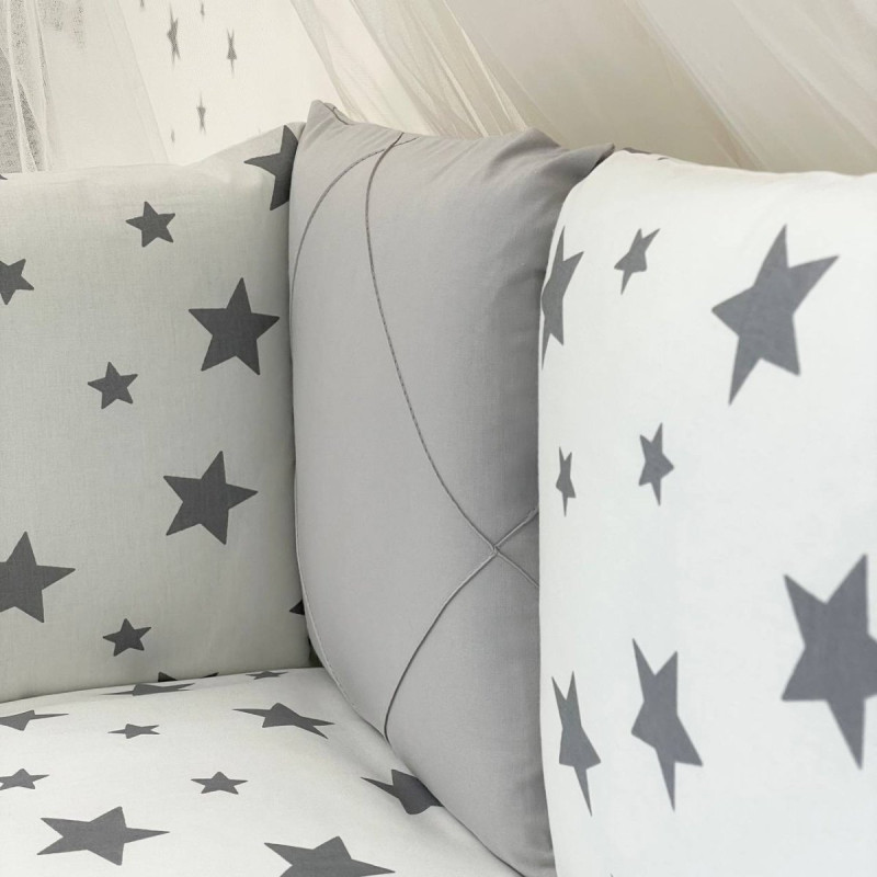 Постільна білизна Msonya Happy night Зірки сірі 02107387