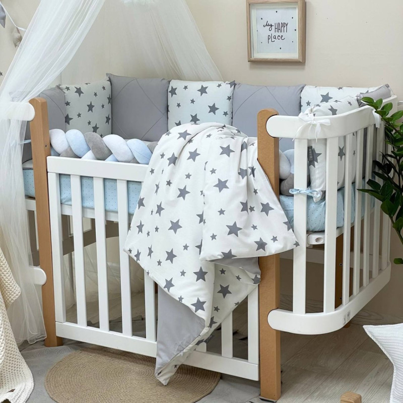 Постільна білизна Msonya Happy night Зірки сірі 02107387