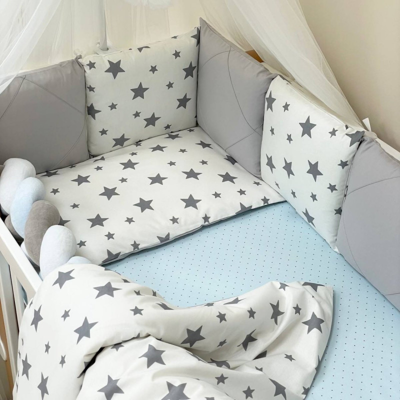 Постільна білизна Msonya Happy night Зірки сірі 02107387