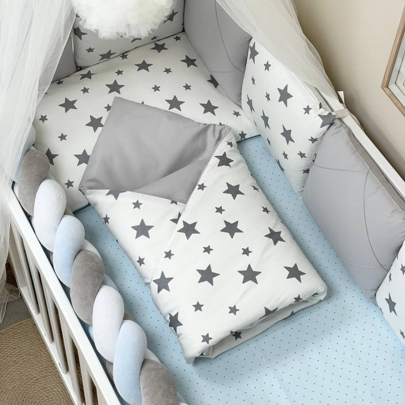 Постільна білизна Msonya Happy night Зірки сірі 02107387