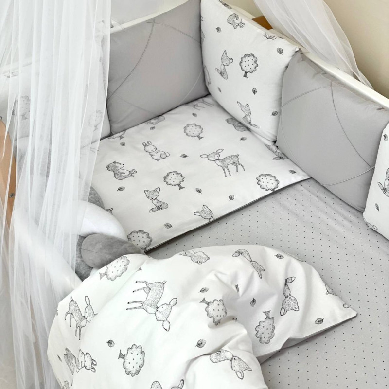 Постільна білизна Msonya Happy night Звірята сірі 02107642