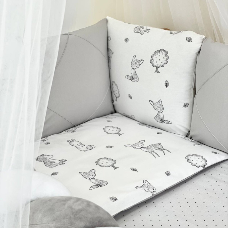 Постільна білизна Msonya Happy night Звірята сірі 02107642