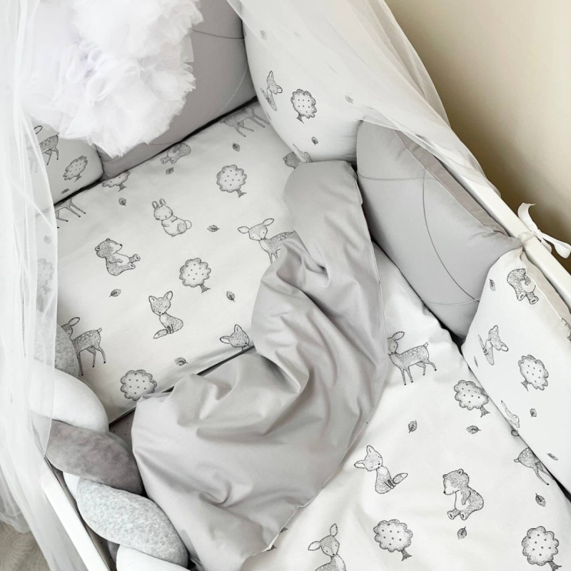 Постільна білизна Msonya Happy night Звірята сірі 02107642