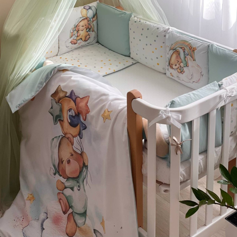 Постільна білизна Msonya Комплект Подушки; коса унісекс з друком на тканині мята стандарт, овал 60х120, 70х120 0213247