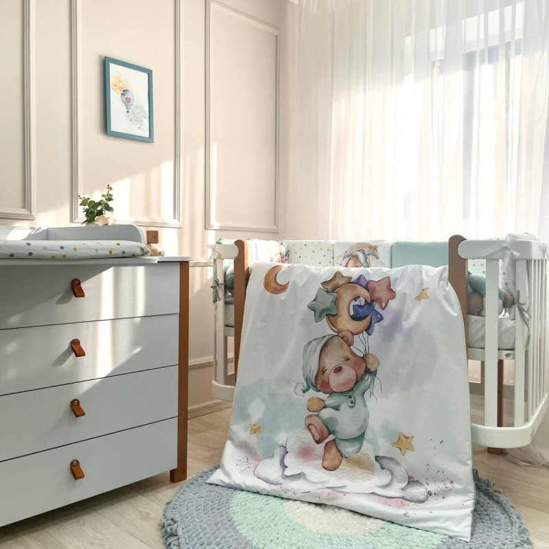 Постільна білизна Msonya Комплект Подушки; коса унісекс з друком на тканині мята стандарт, овал 60х120, 70х120 0213247