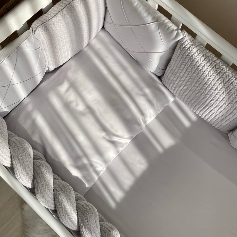 Постільна білизна Msonya Комплект Подушки; коса унісекс тканина Косичка сірий стандарт, овал 60х120, 70х120