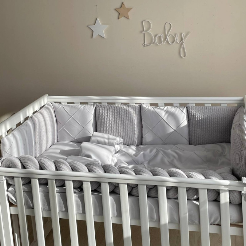 Постільна білизна Msonya Комплект Подушки; коса унісекс тканина Косичка сірий стандарт, овал 60х120, 70х120